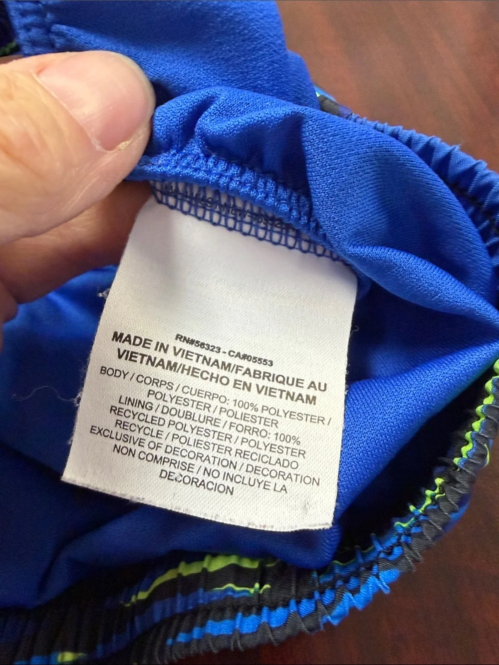 Nike Women’s Blue & Lime Patterned Athletic Shorts